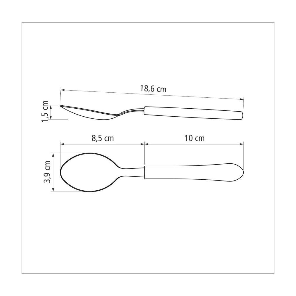 Garfo de Mesa em Inox com Cabo de Polipropileno Leme Vermelho - 23182470 -  Tramontina - Carajas