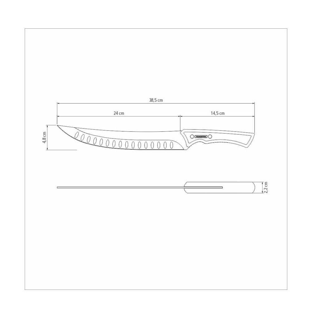 Cuchillo para Carne BUTCHER 38cm Negro, Cuchillos de Cocina, 22841/110 