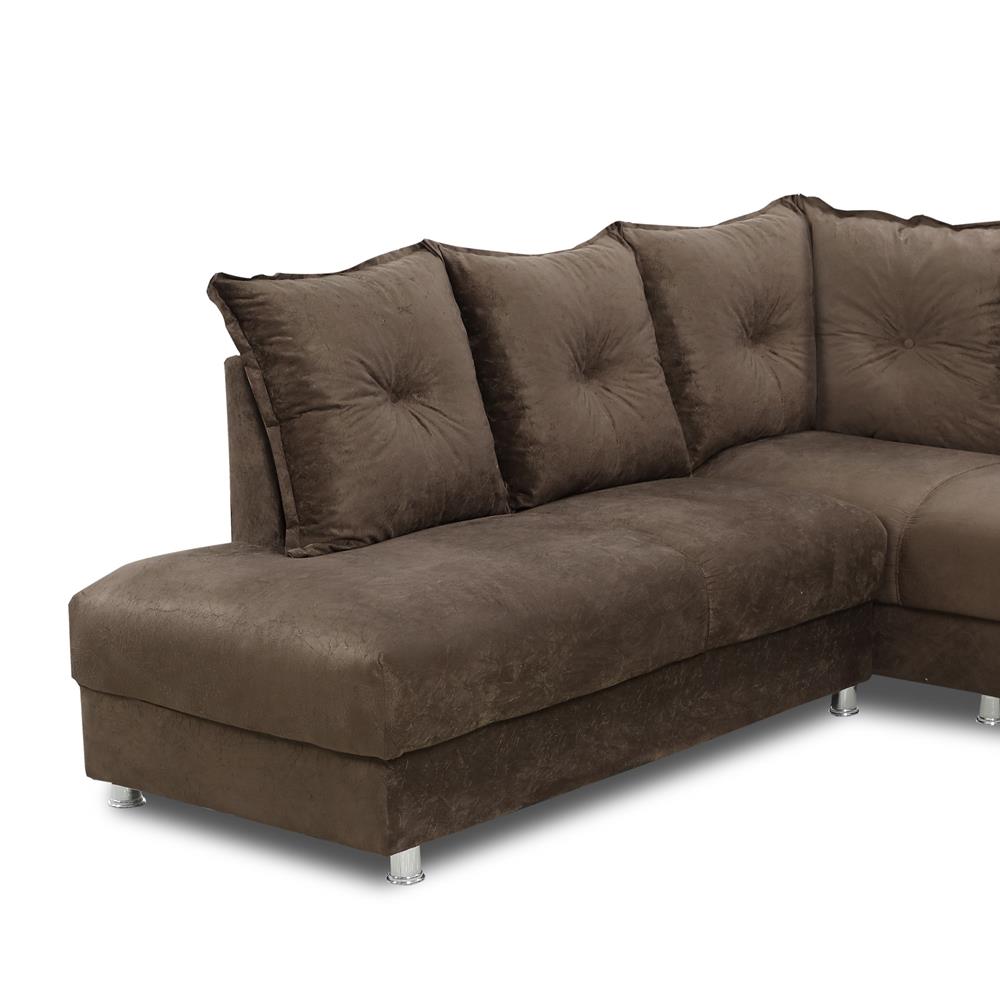Sofa de Canto Gazin 3x2 Lugares Chicago 210Cm Marrom Carajas
