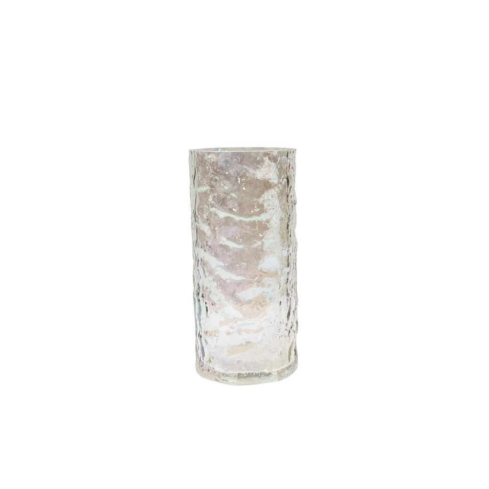 Vaso De Vidro Colorido 12X12X25Cm Hasiera